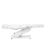 Sillon Classic Heated 3-Motor Electric Beauty Bed White - full product view on a white background
