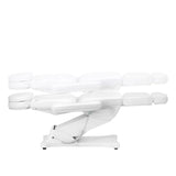 Sillon Classic Heated 3-Motor Electric Beauty Bed White - full product view on a white background
