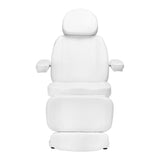 Sillon Classic Heated 3-Motor Electric Beauty Bed White - full product view on a white background