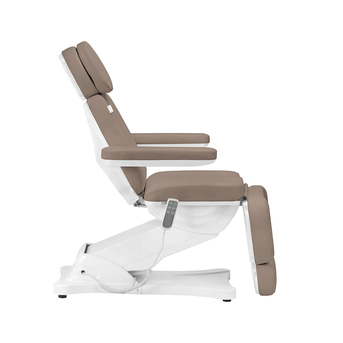 Sillon Classic Modern 3-Motor Electric Beauty Bed Brown - full product view on a white background