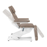 Sillon Classic Modern 3-Motor Electric Beauty Bed Brown - full product view on a white background