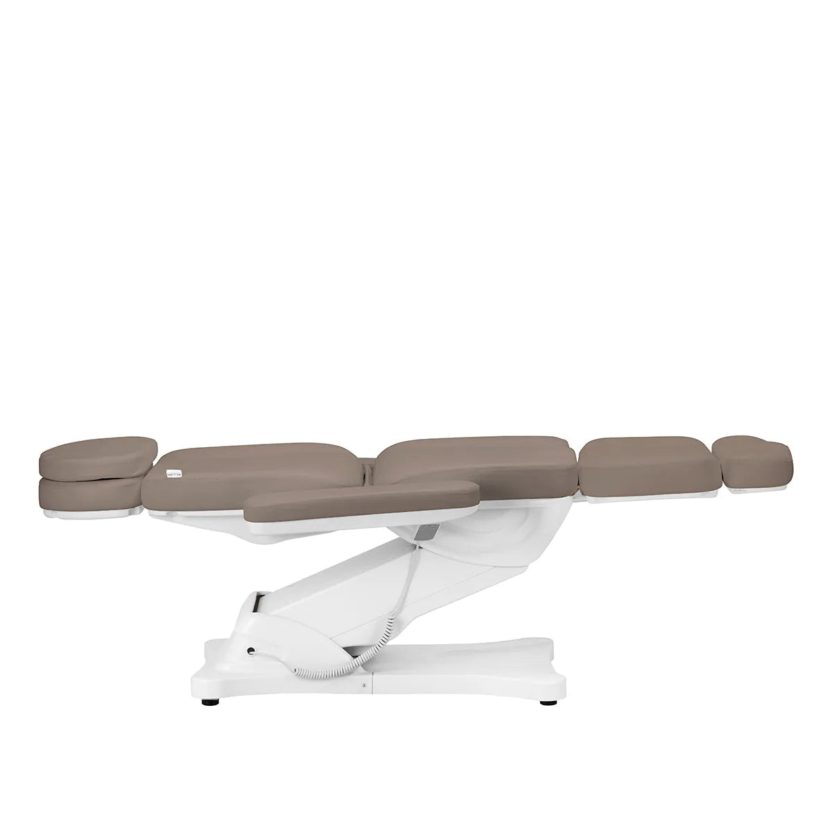 Sillon Classic Modern 3-Motor Electric Beauty Bed Brown - full product view on a white background