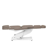 Sillon Classic Modern 3-Motor Electric Beauty Bed Brown - full product view on a white background