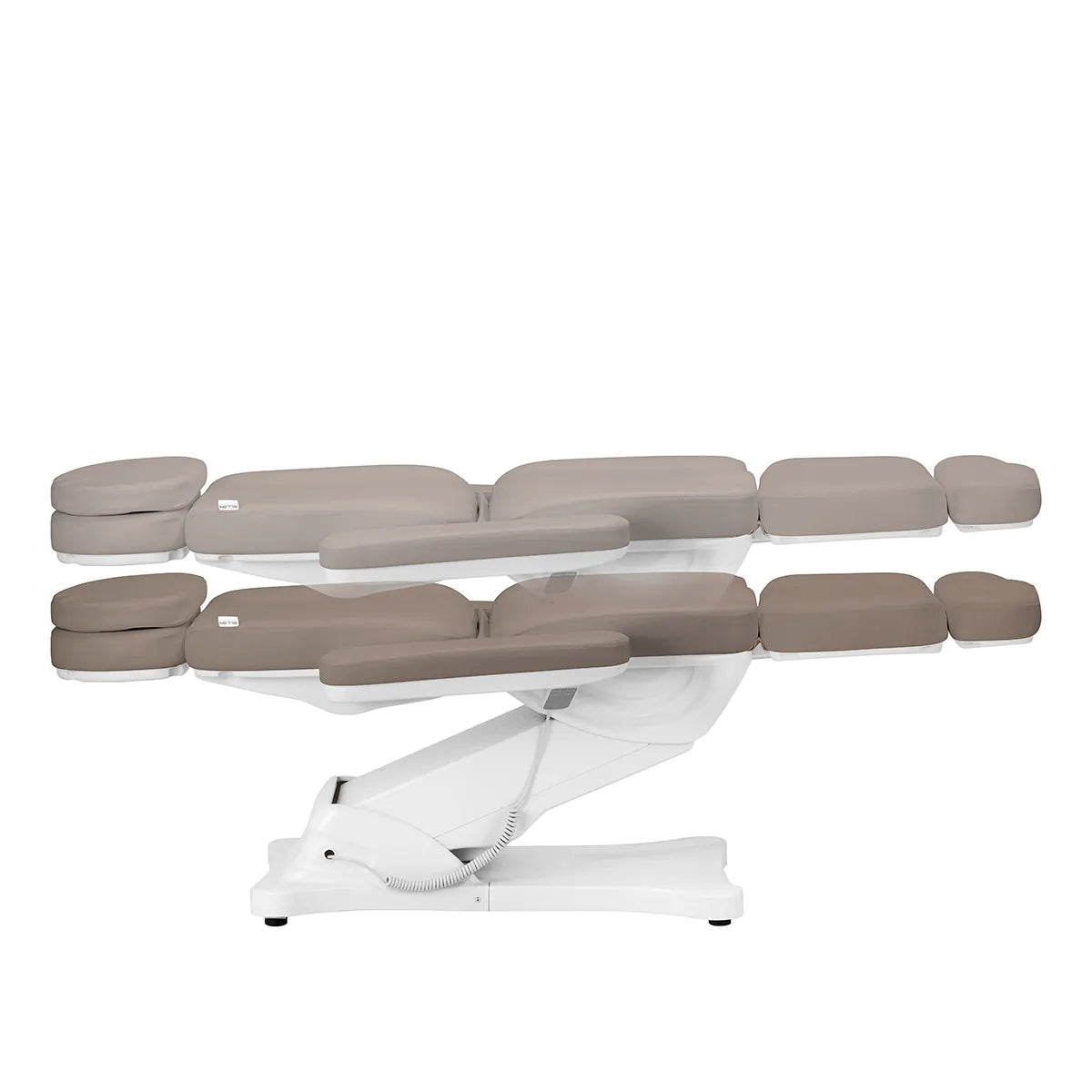 Sillon Classic Modern 3-Motor Electric Beauty Bed Brown - full product view on a white background