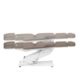 Sillon Classic Modern 3-Motor Electric Beauty Bed Brown - full product view on a white background