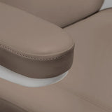 Sillon Classic Modern 3-Motor Electric Beauty Bed Brown - close-up of the upholstery and construction details