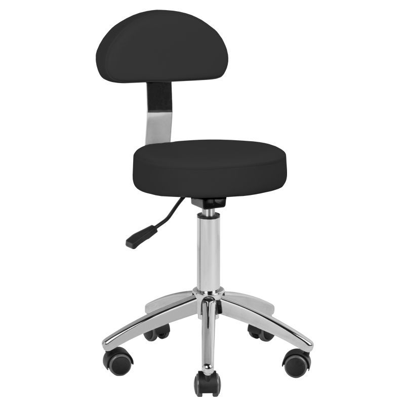 Sillon Lux 273B 3-Motor Electric Beauty Bed & 304 Stool Set Black - coordinated furniture pieces arranged on a white background