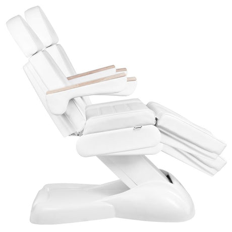 Sillon Lux 273B 3-Motor Electric Beauty Bed & 304 Stool Set White - coordinated furniture pieces arranged on a white background