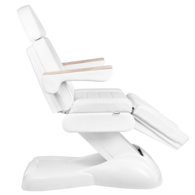 Sillon Lux 273B 3-Motor Electric Beauty Bed & 304 Stool Set White - coordinated furniture pieces arranged on a white background