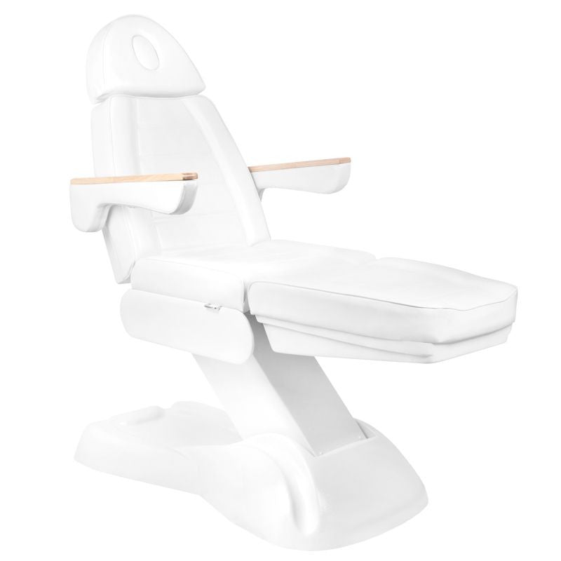 Sillon Lux 273B 3-Motor Electric Beauty Bed & 304 Stool Set White - coordinated furniture pieces arranged on a white background