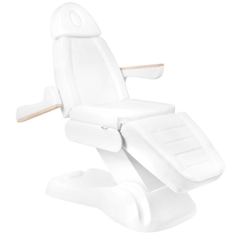 Sillon Lux 273B 3-Motor Electric Beauty Bed & 304 Stool Set White - coordinated furniture pieces arranged on a white background