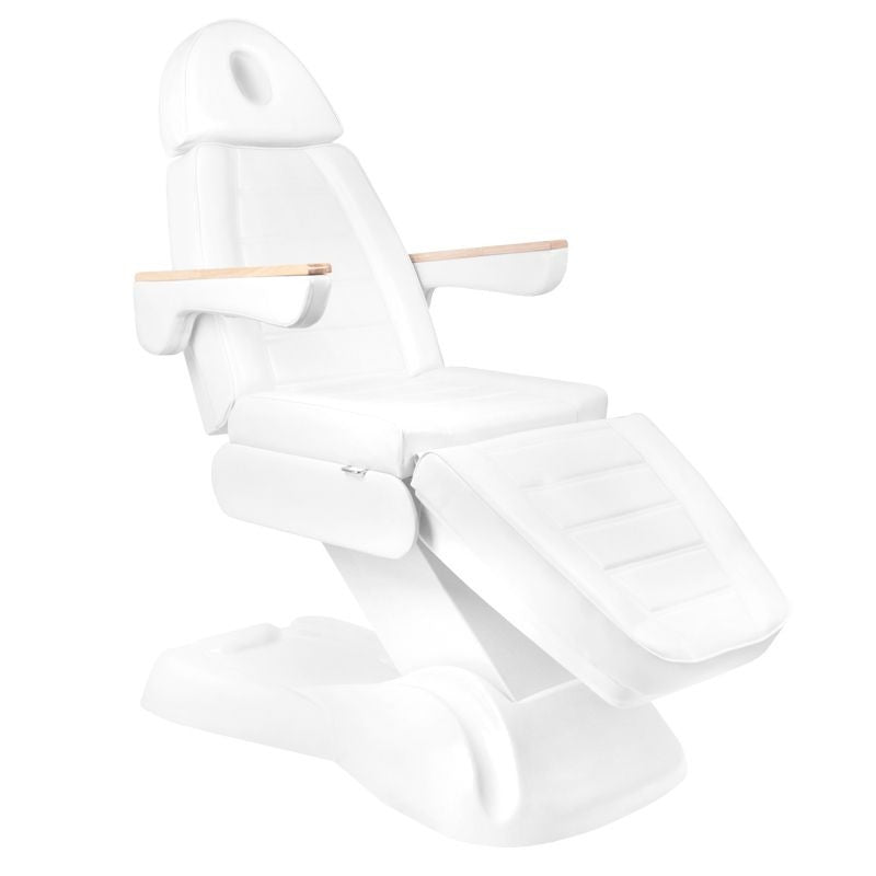 Sillon Lux 273B 3-Motor Electric Beauty Bed & 304 Stool Set White - coordinated furniture pieces arranged on a white background