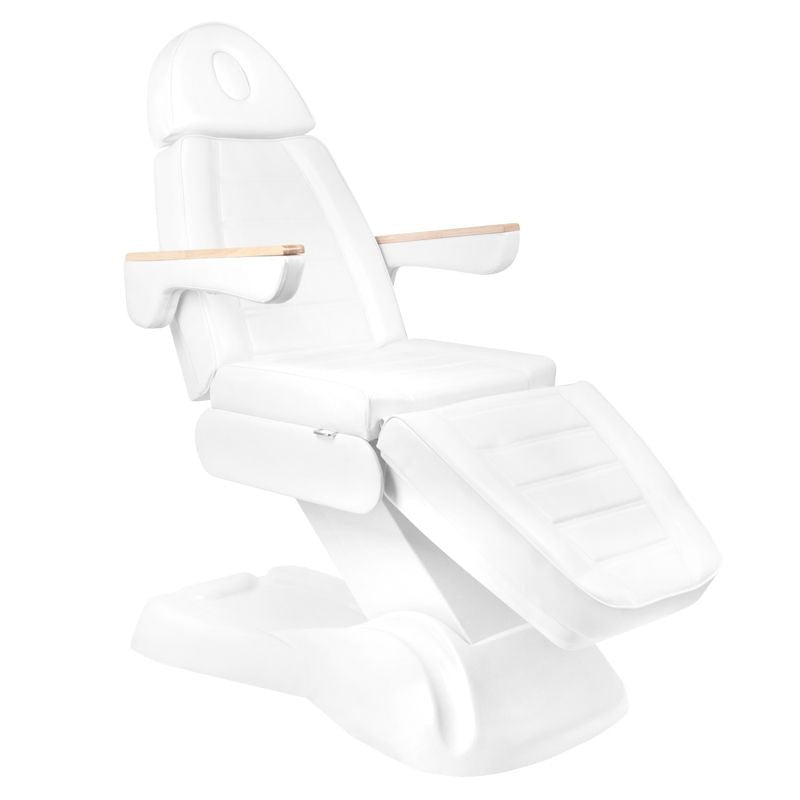 Sillon Lux 273B 3-Motor Electric Beauty Bed & 304 Stool Set White - coordinated furniture pieces arranged on a white background