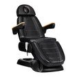 Sillon Lux 273B 3-Motor Electric Beauty Bed Black - full product view at an angle on a white background