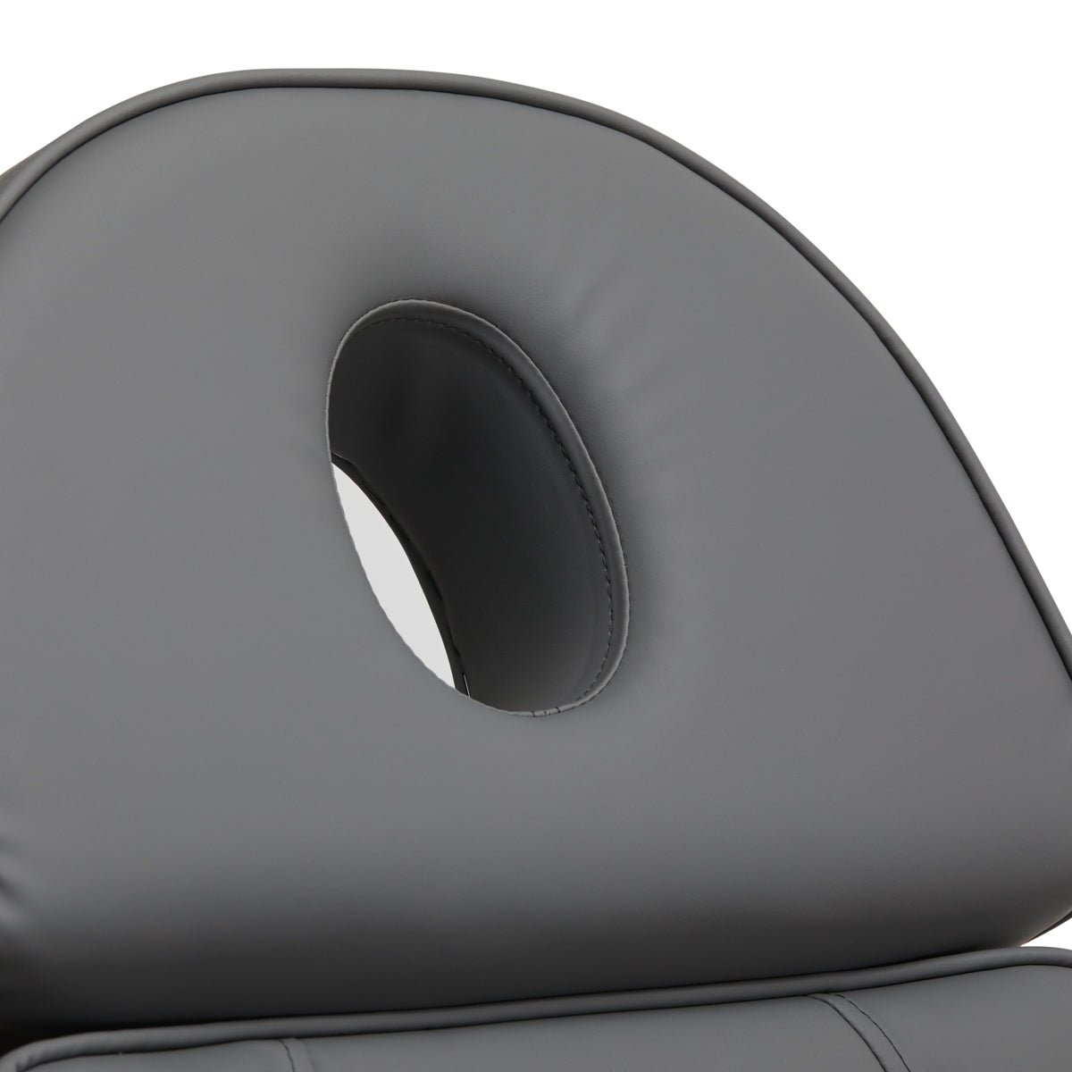 Sillon Lux 273B 3-Motor Electric Beauty Bed Grey - close-up of the upholstery and construction details