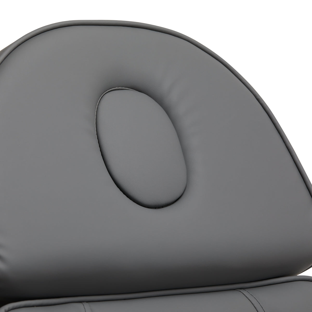 Sillon Lux 273B 3-Motor Electric Beauty Bed Grey - close-up of the upholstery and construction details