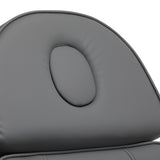Sillon Lux 273B 3-Motor Electric Beauty Bed Grey - close-up of the upholstery and construction details
