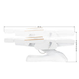 Sillon Lux 273B 3-Motor Electric Beauty Bed White - full product view on a white background