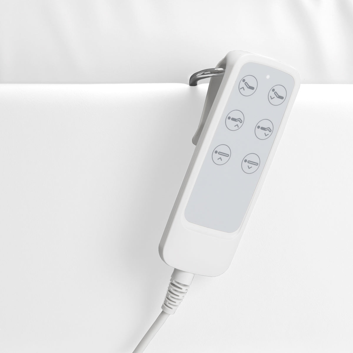 Sillon Lux 273B 3-Motor Electric Beauty Bed White - full product view on a white background