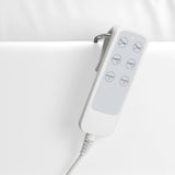Sillon Lux 273B 3-Motor Electric Beauty Bed White - full product view on a white background