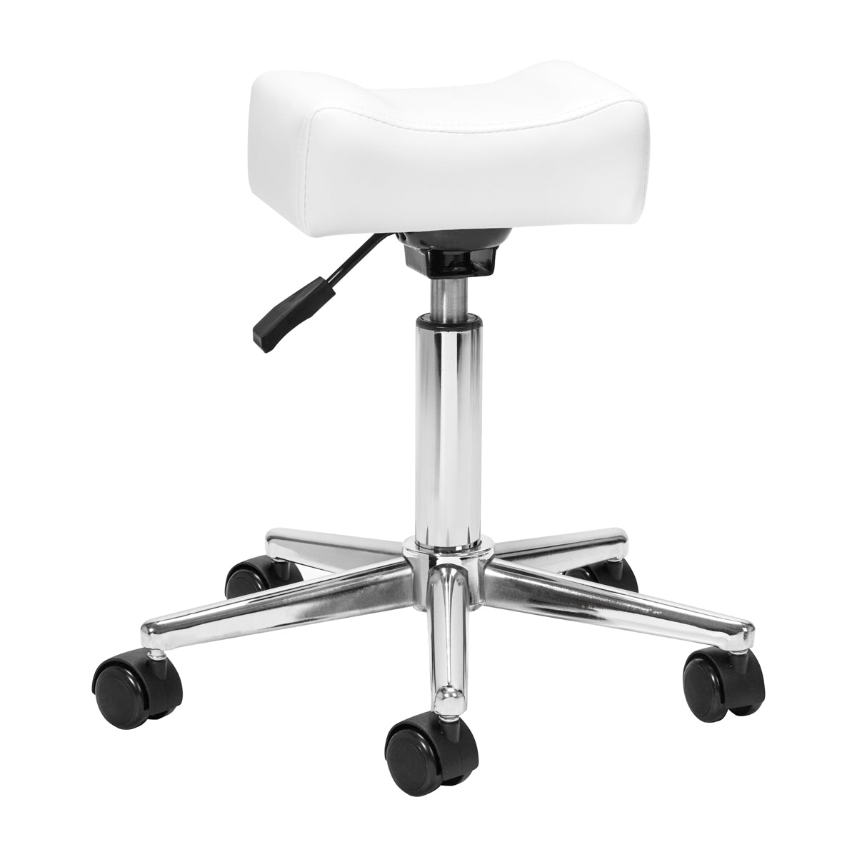 Sillon Mobile Pedicure Footstool White - full product view at an angle on a white background