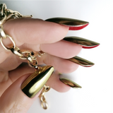 Slowianka 14 Gold Metallic Powder Dust - colour shown on manicured nails