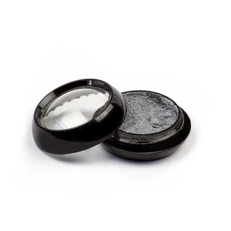 Slowianka 15 Silver Metallic Powder Dust - colour shown on manicured nails
