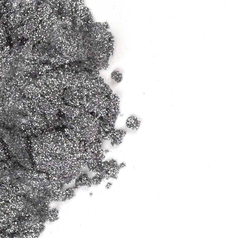 Slowianka 15 Silver Metallic Powder Dust - colour shown on manicured nails