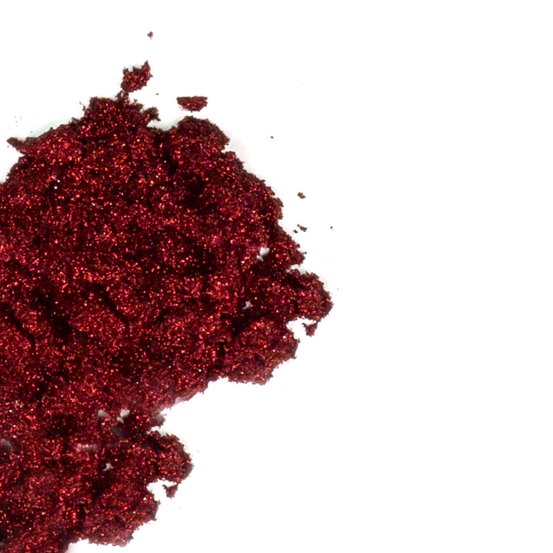 Slowianka 17 Red Metallic Powder Dust - colour shown on manicured nails