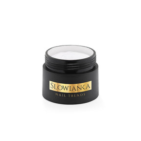 Slowianka Art Gel White Paste - colour shown on manicured nails