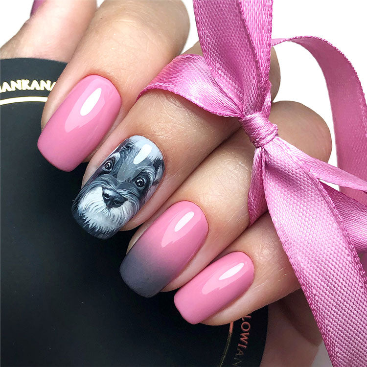 Slowianka Arter Painting Gel Black - colour shown on manicured nails