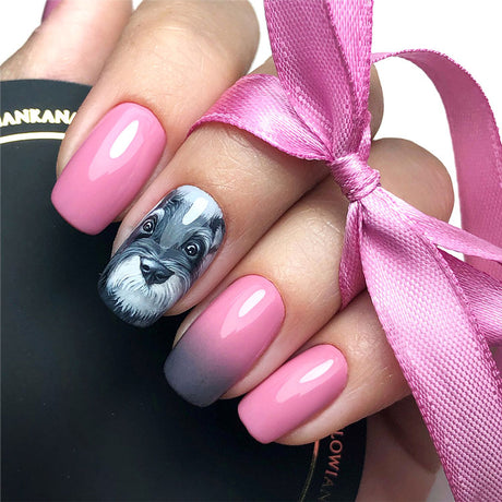 Slowianka Arter Painting Gel Black - colour shown on manicured nails