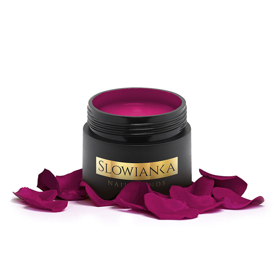 Slowianka Arter Painting Gel Raspberry - colour shown on manicured nails