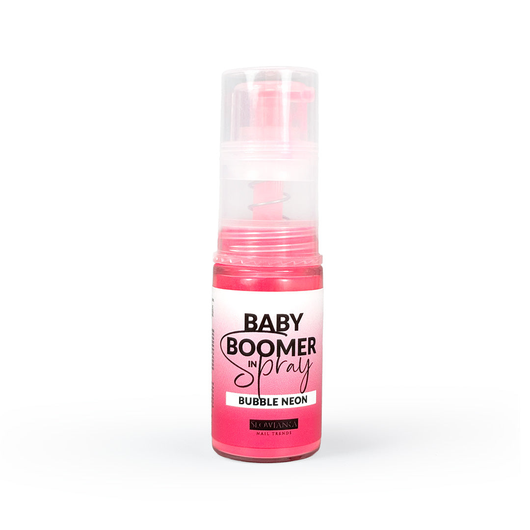 Slowianka Baby Boomer in Spray Bubble Neon - product and colour sample arranged on a white background