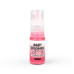 Slowianka Baby Boomer in Spray Flamingo Neon - product and colour sample arranged on a white background