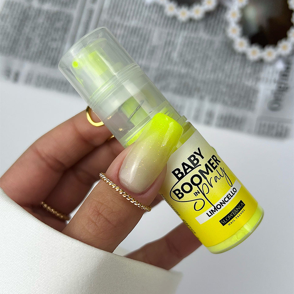 Slowianka Baby Boomer in Spray Limoncello - product colour and packaging on a dark background