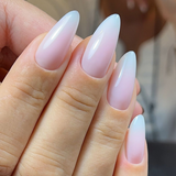 Slowianka Baby Boomer in Spray White - colour shown on manicured nails