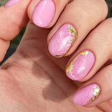 Slowianka Natural Cover Base 312 Salt - colour shown on manicured nails