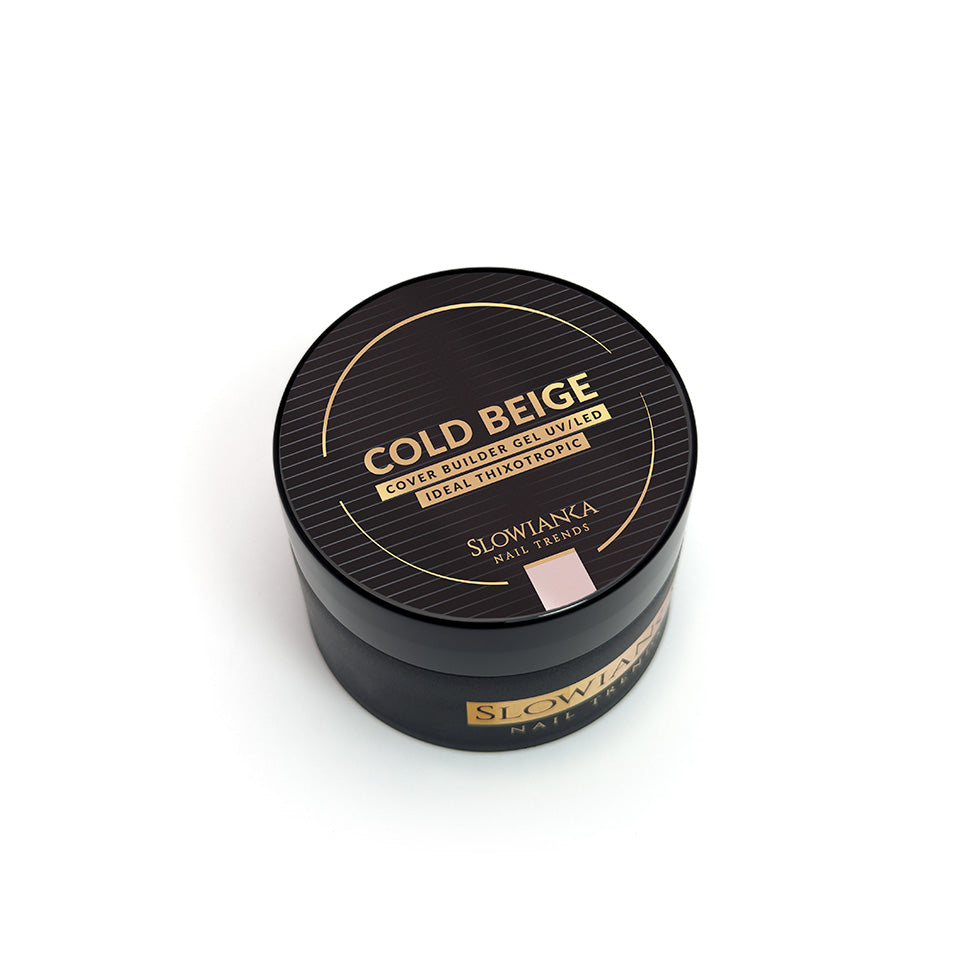 Slowianka Cold Beige Cover Builder Gel - Ideal Thixotropic - colour shown on manicured nails