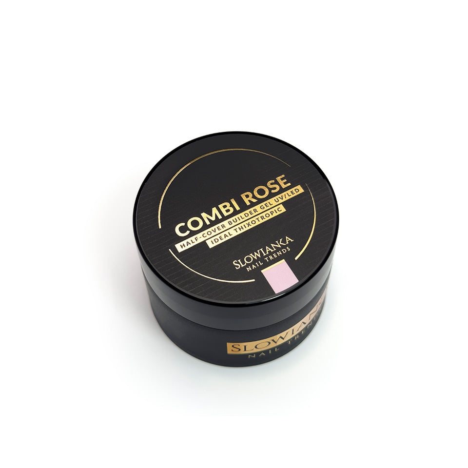 Slowianka Combi Rose Half Cover Builder Gel - Ideal Thixotropic - product colour shown on a white background