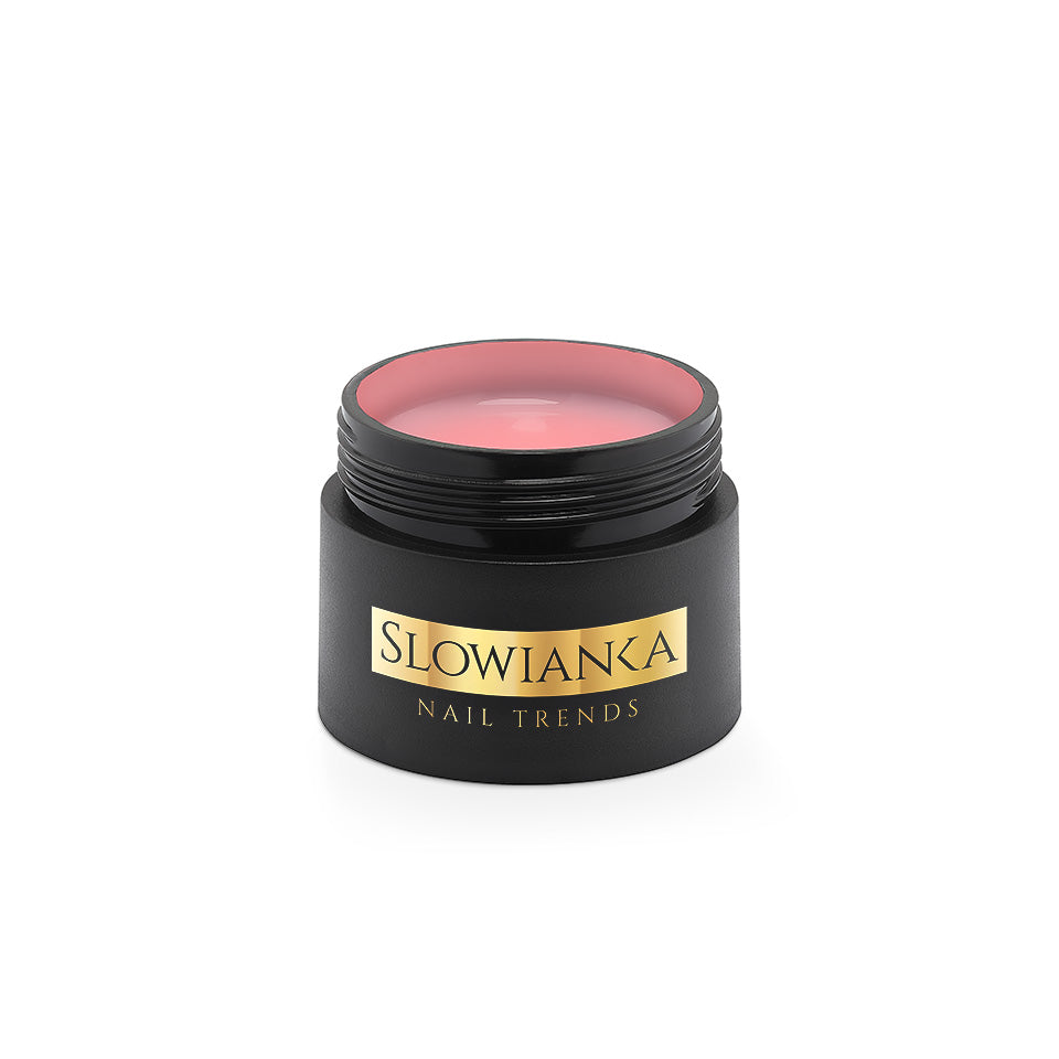 Slowianka Cotton Candy Cover Builder Gel - Ideal Thixotropic - colour shown on manicured nails