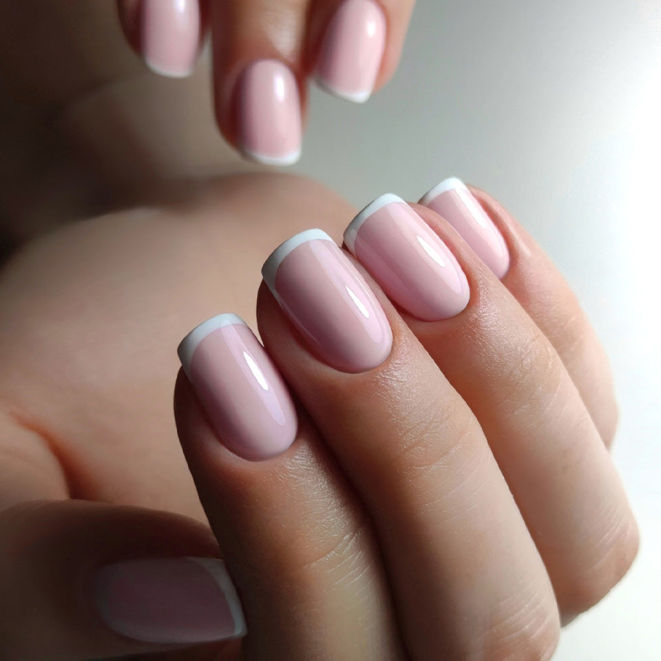 Slowianka Cute Cover Base 450 Natural Pink Base - colour shown on manicured nails