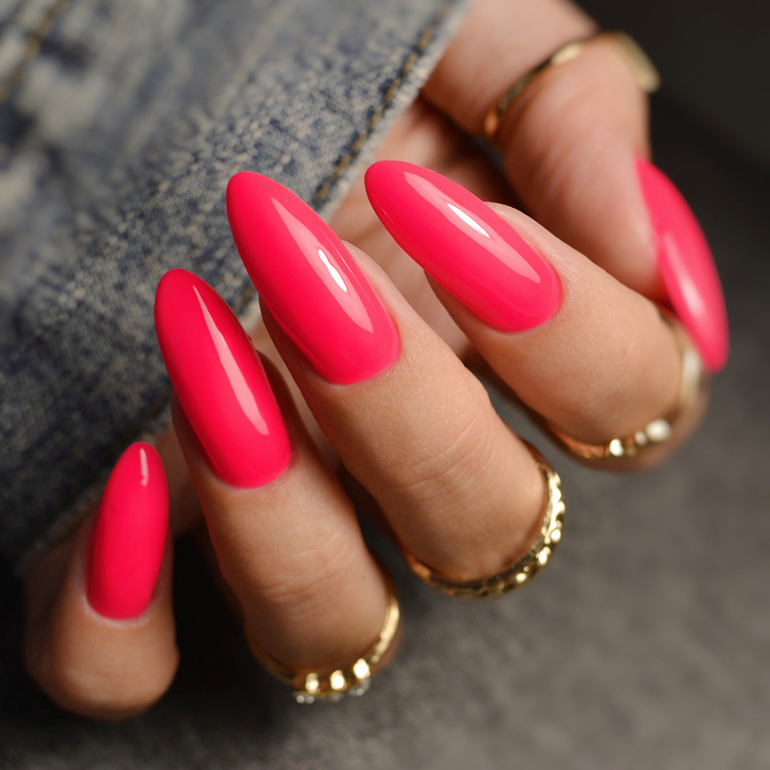 Slowianka Gel Polish 206 Barbie Gum - colour shown on manicured nails
