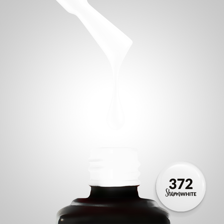 Slowianka Gel Polish 372 Sharm Effect White - colour shown on manicured nails