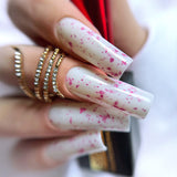 Slowianka Gel Polish 481 Pink Yoghurt - colour shown on manicured nails