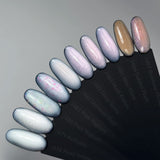 Slowianka Gel Polish 483 Shiny Spots - product colour and packaging on a dark background