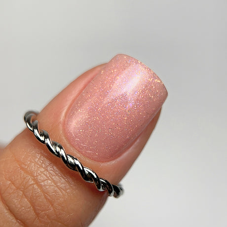Slowianka Gel Polish 487 Rainbow Flickers - colour shown on manicured nails
