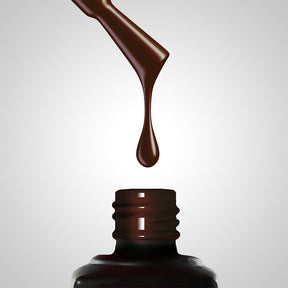 Slowianka Gel Polish 500 Dark Chocolate - product colour shown on a white background