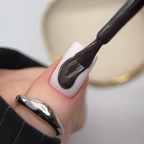 Slowianka Gel Polish 511 Stone Veil - colour shown on manicured nails
