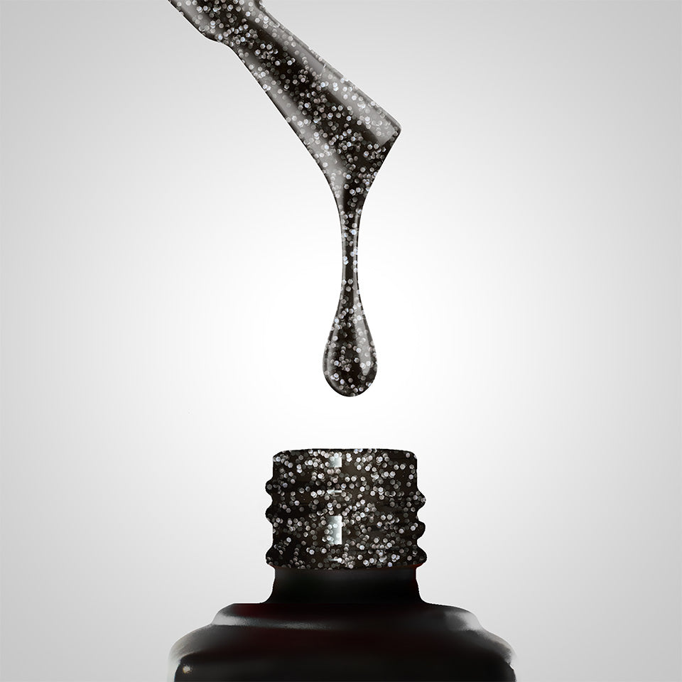 Slowianka Gel Polish 516 Black Mamba - product colour shown on a white background